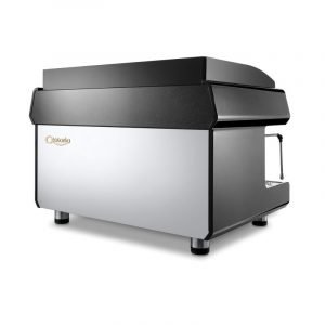 Back view Astoria Tanya in black color semi-automatic coffee machine