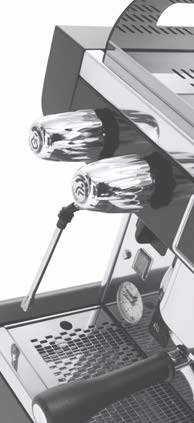 Tilted View of Steam wand and water dispenser knob of Astoria Pratic Avant
