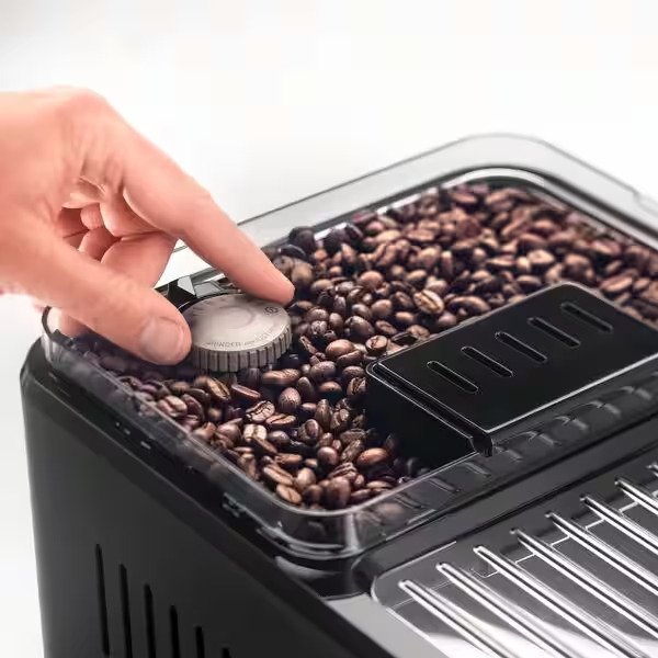 Beans container of Delonghi ECAM 450.65.S one touch automatic coffee machine with coffee beans adapt technology